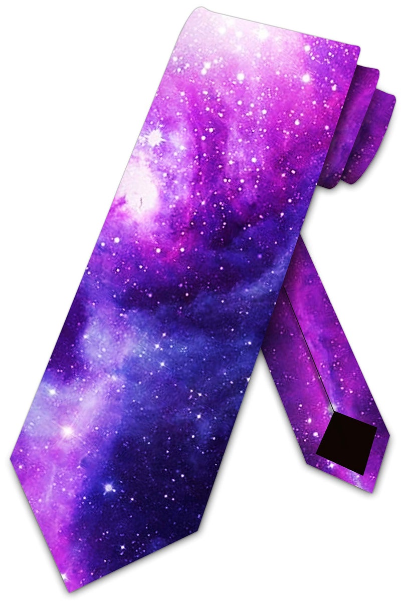Three Rooker Galaxy Ties Mens Space Astronomy Necktie - Image 1